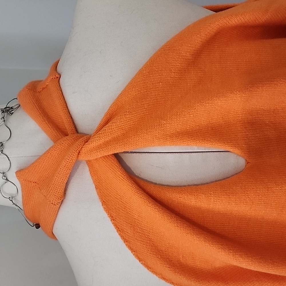 Orange cold shoulder sweater - Picture 4 of 6